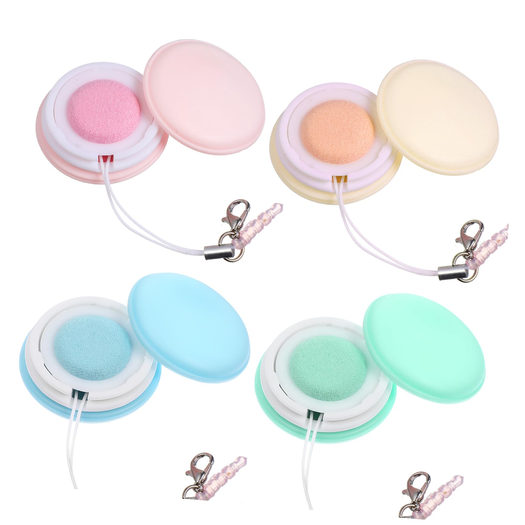 Limpiador de Pantalla para Teléfono 4 Piezas Macaron Silicona PP | Cordón y Hebilla, Tapa Incluida, para Huellas y Marcas en Smartphones y Pantallas de Ordenador Color Aleatorio