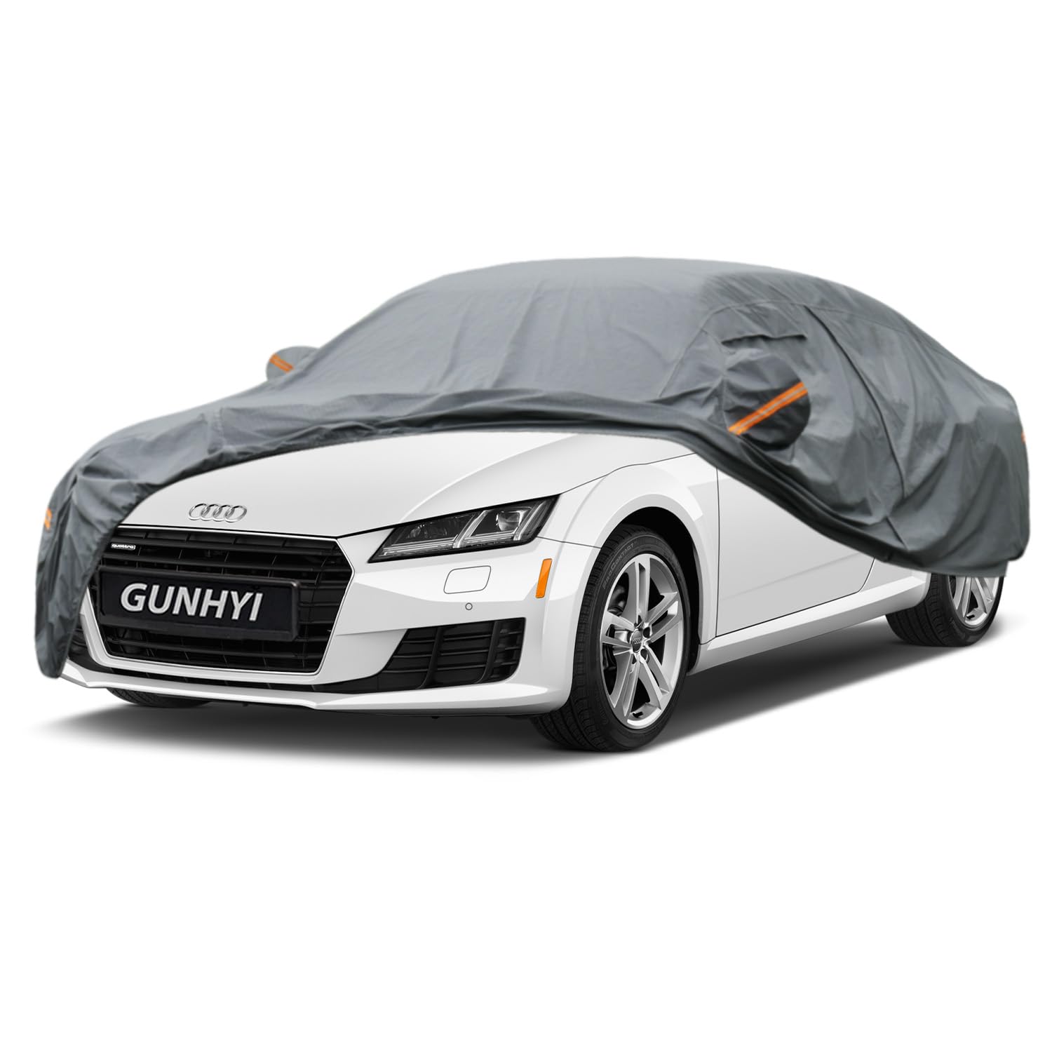 GUNHYI Premium Car Cover Custom Fit Audi TT, 16 Layers Heavy Duty Car Cover Waterproof All Weather with Zipper Door for Sun Rain Snow Dust Uv Protection