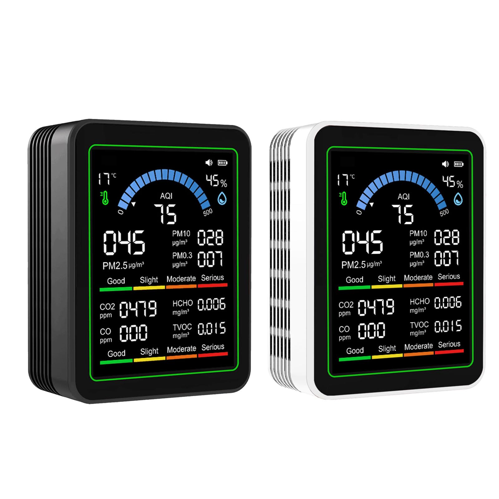 Monitor Aria Misuratore di CO2 TVOC HCHO PM2.5 PM 1.0 PM10 Rilevatori di Misurazione di Temperatura E Umidità Tester Per La Casa