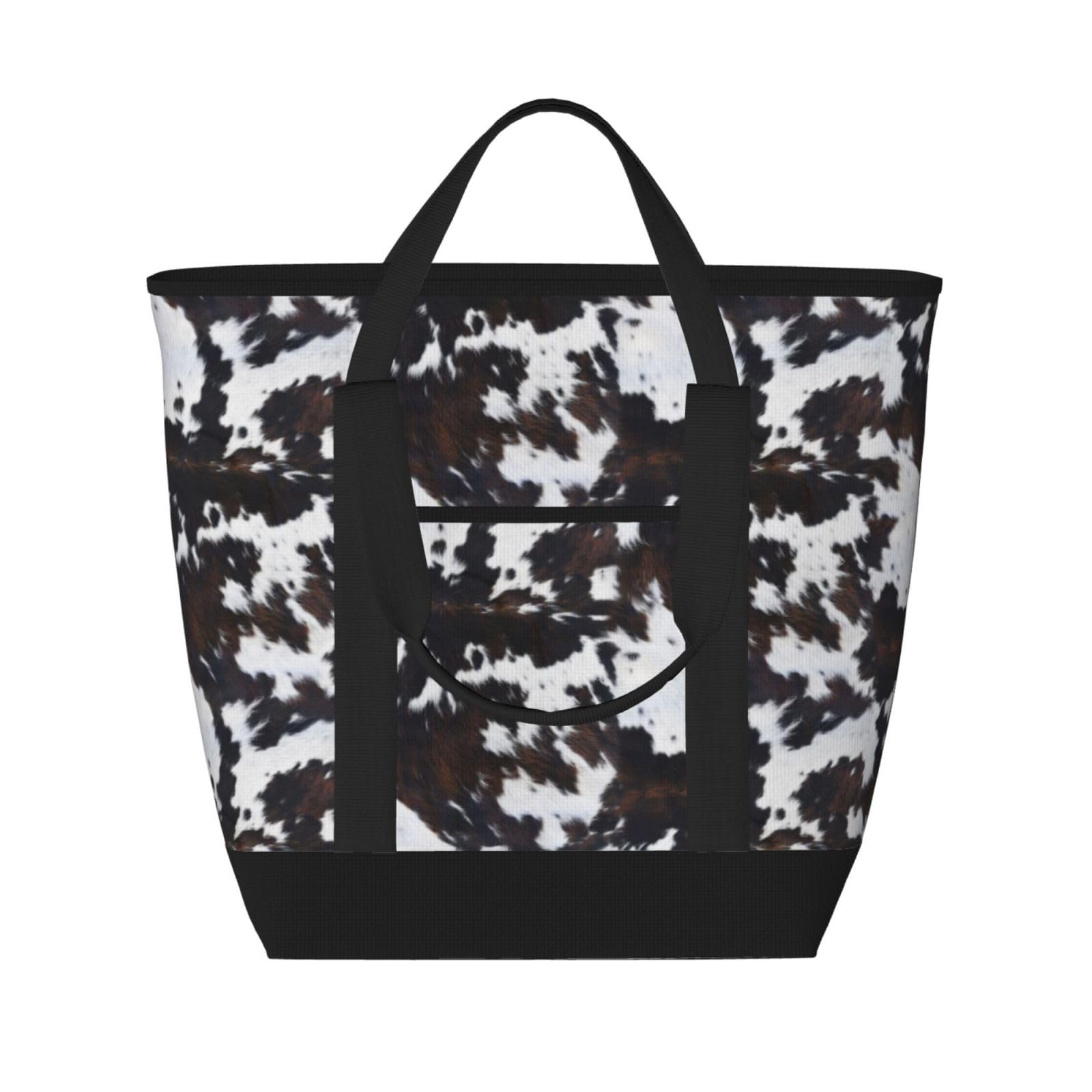 Crazy Bison Western Pattern Insulated Cooler Bag, Camo Cooler Tote with Thermal Insulation, Reusable Grocery Bag for Food