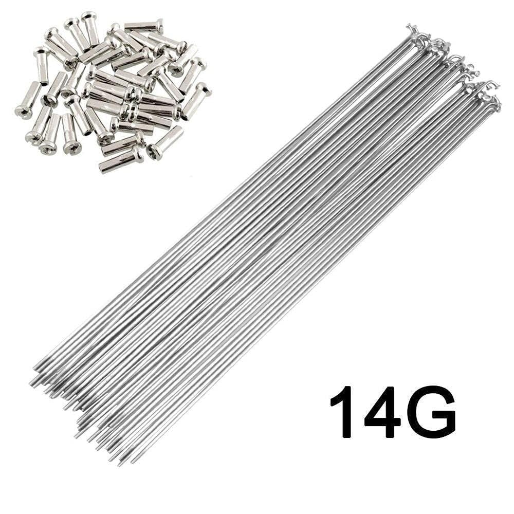Raggi per Bicicletta Raggi della Bicicletta in Acciaio Inox Argento 36 pz 14G/14 K J Bend Pls Scegliere 170-300mm SUS 304 Bici