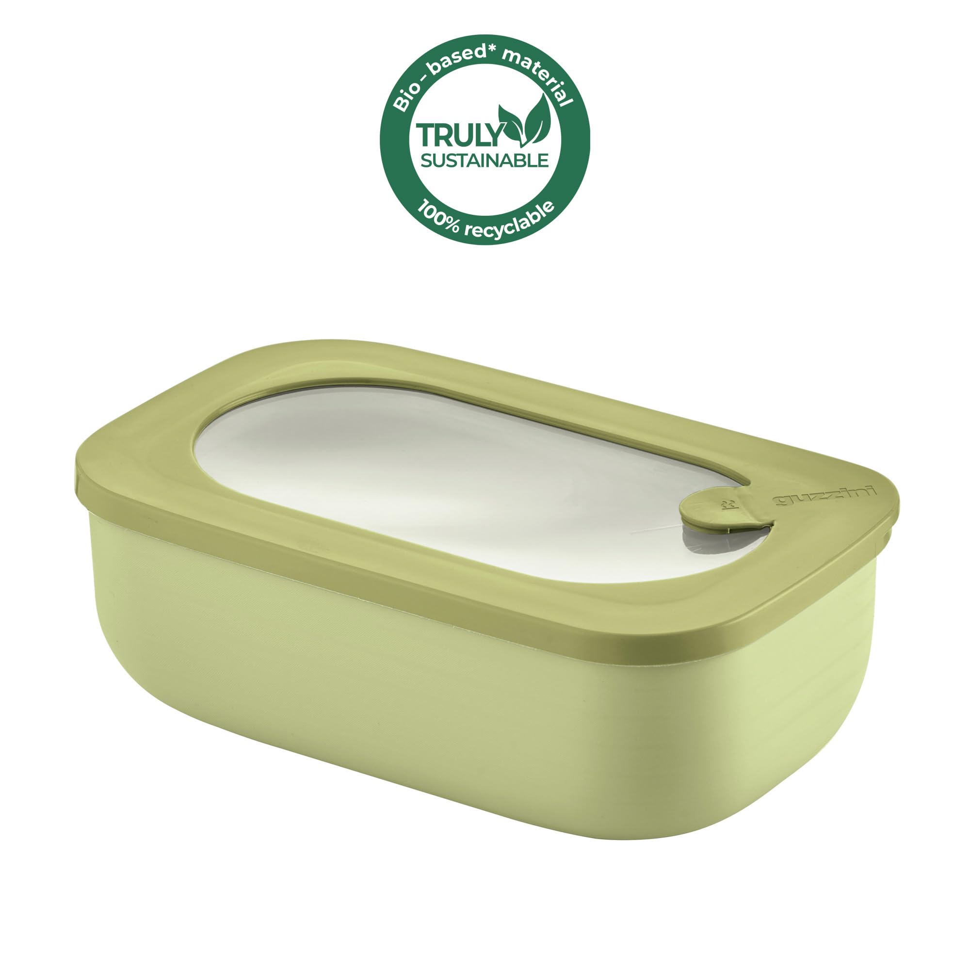 Guzzini - Kitchen Active Design, STORE&MORE BIO, Grote Hermetic Container voor Koelkast/diepvries/Magnetron (M) - Mangogeel, 16 x16 x h10,7 cm | 1550cc - 170723236