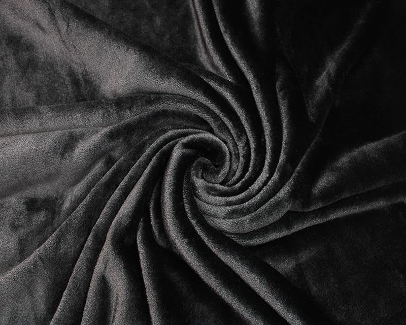 Needleberry Black Fleece Fabric - 5 Metre x 150cm - 100% Polyester - Soft, Durable Material for Sewing, Crafts, Quilting and Upholstery — image 1