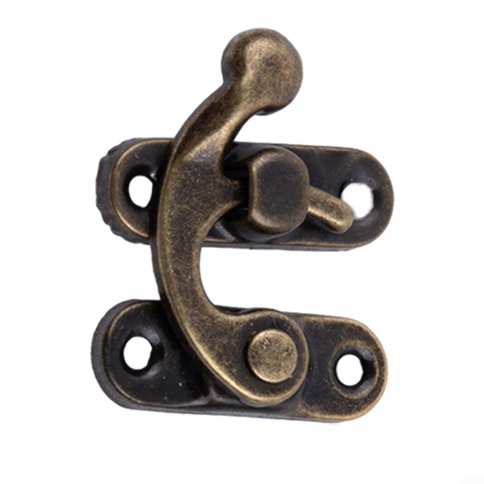 Chiavistelli per Porte 30 Pezzi Gancio Antico, Gancio di Chiusura in Ferro Bronzo Antico, Gancio Decorativo con Chiusura a Scatto for armadi e scatole portaoggetti(Bronze)