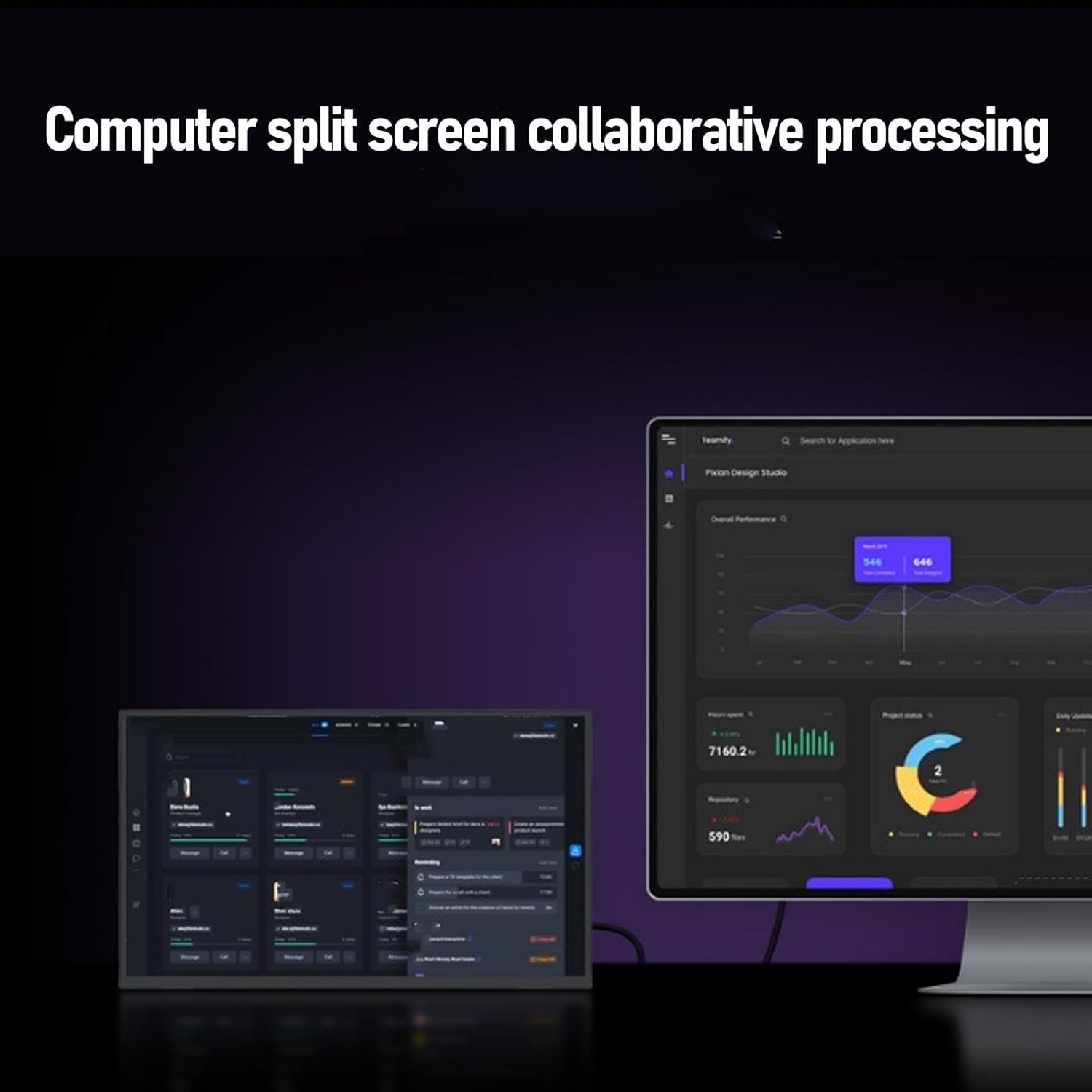 18.5 Inch Portable Display 120Hz FHD HDR External Monitor with Type C Ports for Laptop PC Phone Switch Steam Deck Travel Screen US Plug - Image 8