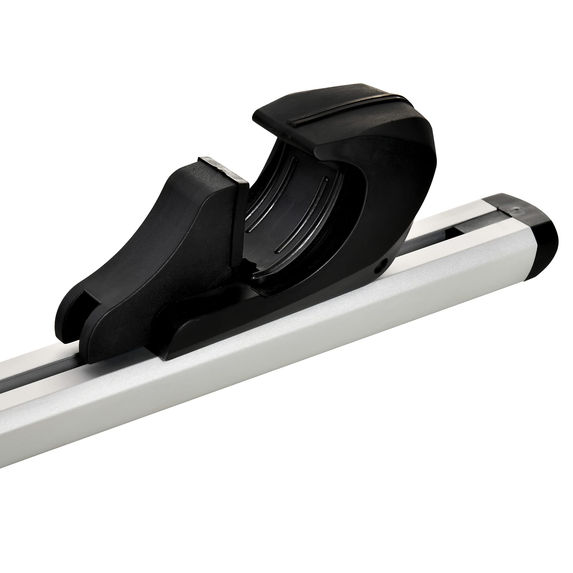 HOMCOM Barras de Techo Universales para Vehículos de Aluminio Bacas Portaequipajes Coche Automóvil Baca para Coche Universales con Cerradura Carga 75 kg 135 cm Plata