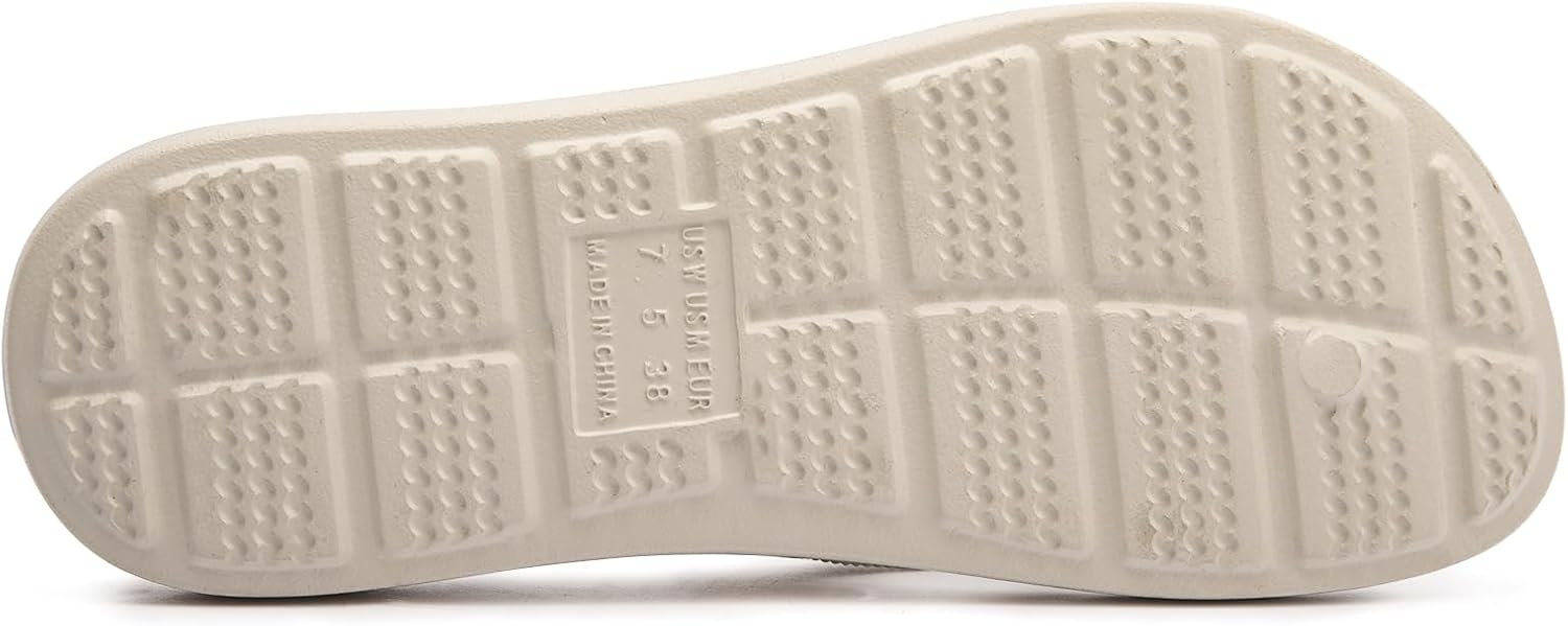 Huayuanwell Women's Flip Flops Thong Sandals Shower Slippers Beach Pool Bathroom Slides Sandals - Image 3