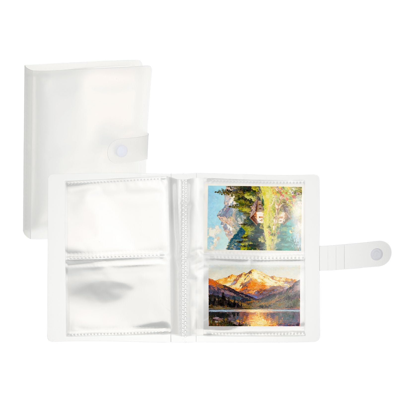 PATIKIL 3x4 Index Card Holder, 2 Pack Clear Index Card Binder Flash Cards Organizer Storage Pouches 30 Page Hold 120 Cards Plastic Booklet Folder for Notecards&Recipe Notebook