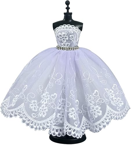 Miniatura 1 de Vestido de ballet tutú de moda para muñecas de 11.5 pulgadas, accesorios de muñecas de 16, falda de diamantes de imitación, vestido de fiesta de