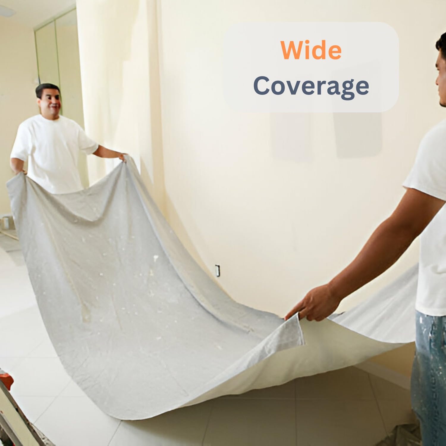 Cotton Dust Sheets For Painting And Decorating Paint Sheets Drop Cloth Painting Paint Cover Sheets Dust Sheets For Furniture Washable And Reusable Cotton 12ft X 9ft 3 50m X 2 60m - View #2