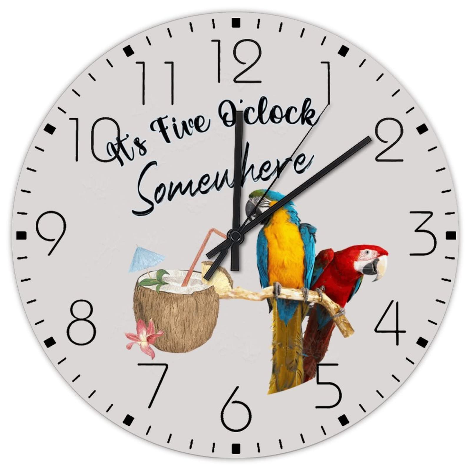 Horloge murale silencieuse sans tic-tac en bois à grands chiffres pour un sommeil paisible