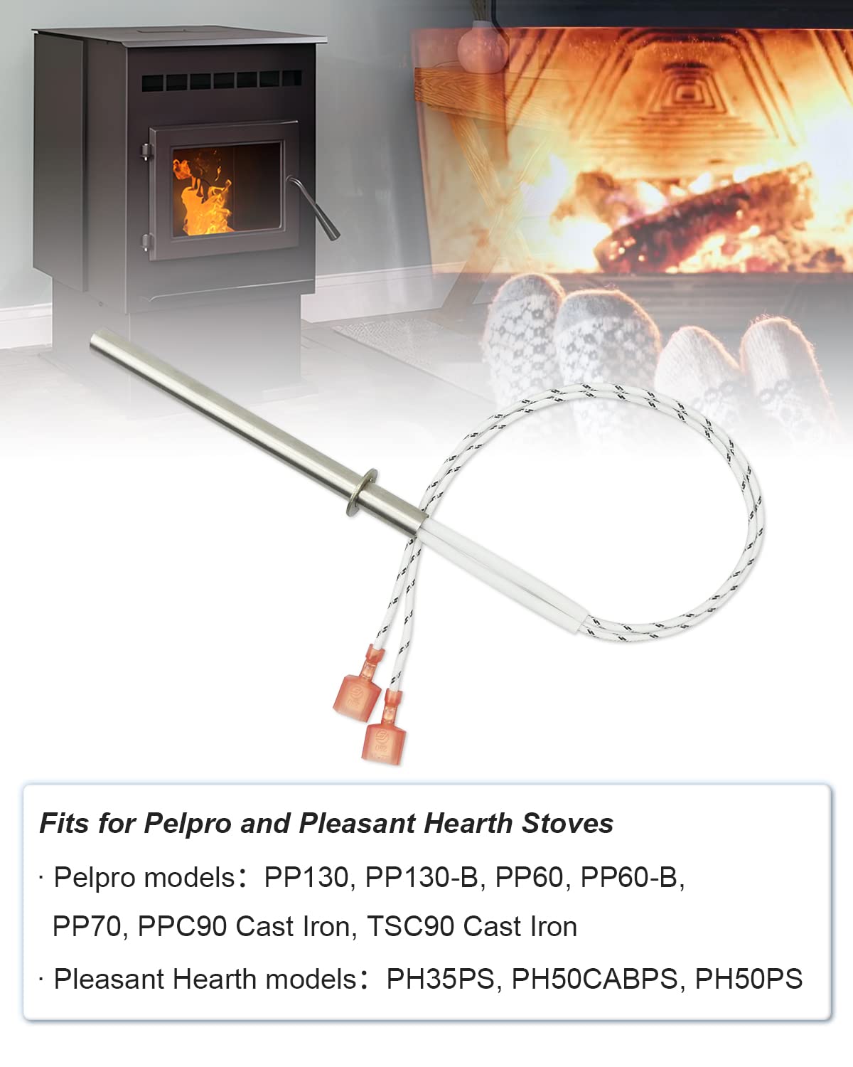 Pellet Stove Igniter Fit for Pelpro u0026 Pleasant Hearth Stoves Ignitor  Replacement Ignitors 300W #SRV7000-660-AMP : Amazon.co.uk: DIY u0026 Tools