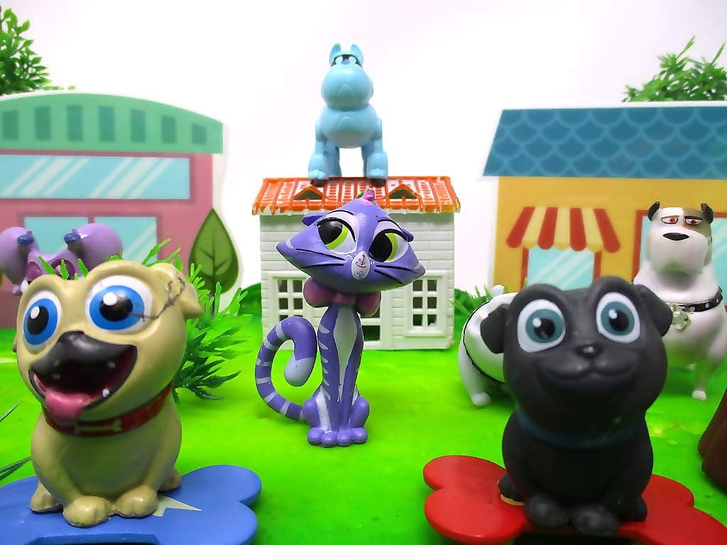 Puppy Dog Pals Deluxe Birthday Cake Topper Set and Themed Accessories (Unique Design)