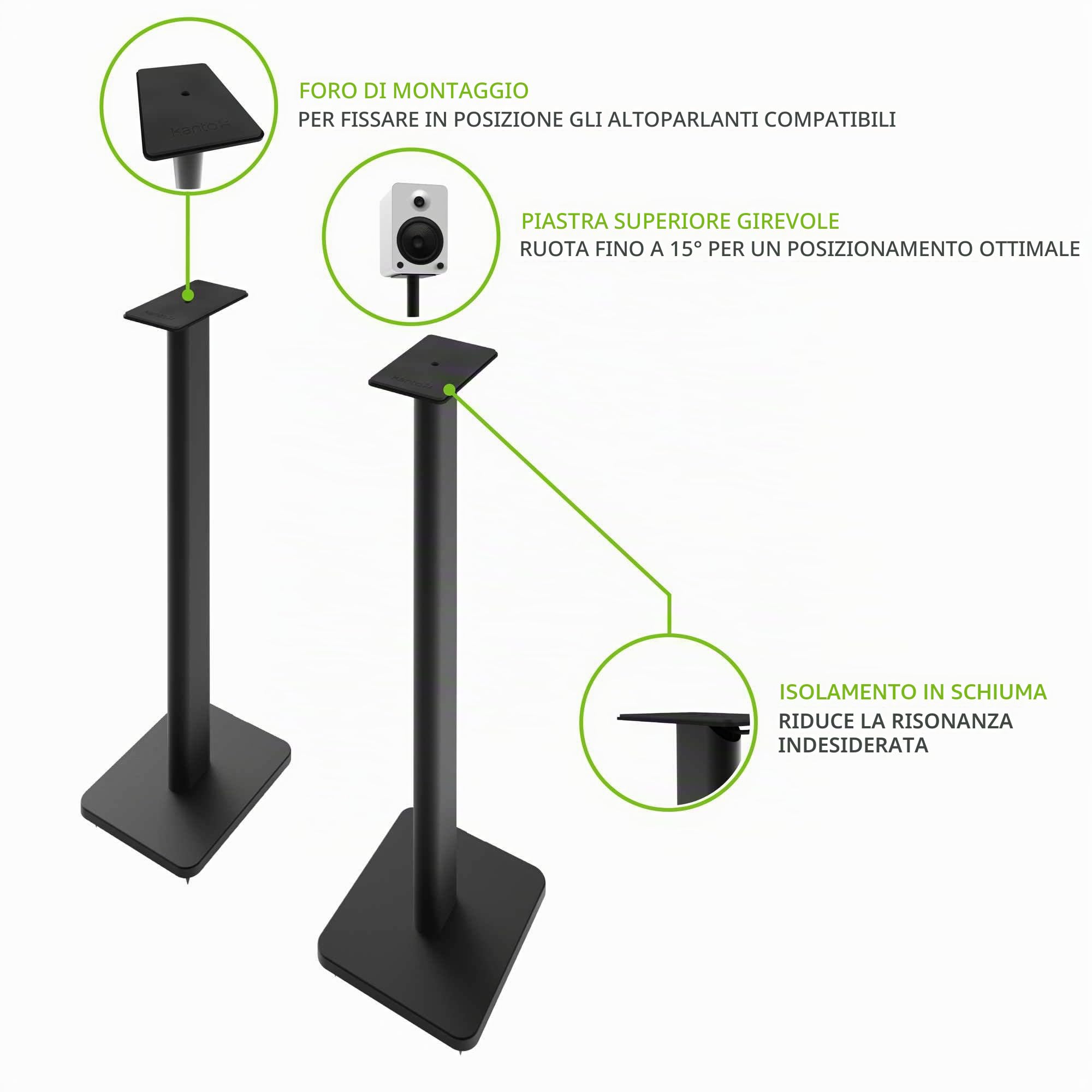 Kanto SP26PL 26 Bookshelf Speaker Stands (Black)