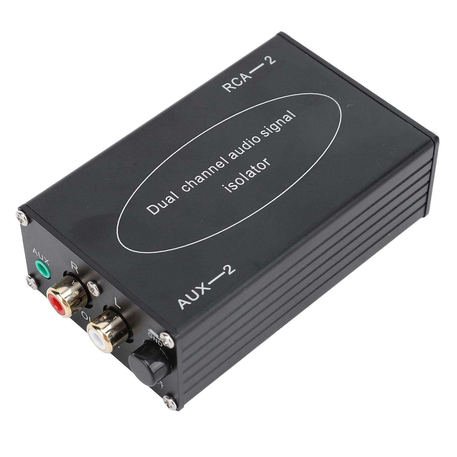 Aislador de Bucle de Tierra de Audio Dual R CA, Aislador de Señal de Audio de Doble Canal con Estéreo de 3,5 Mm y Conector de Sonido AV para Altavoz de Coche, Altavoz Doméstico