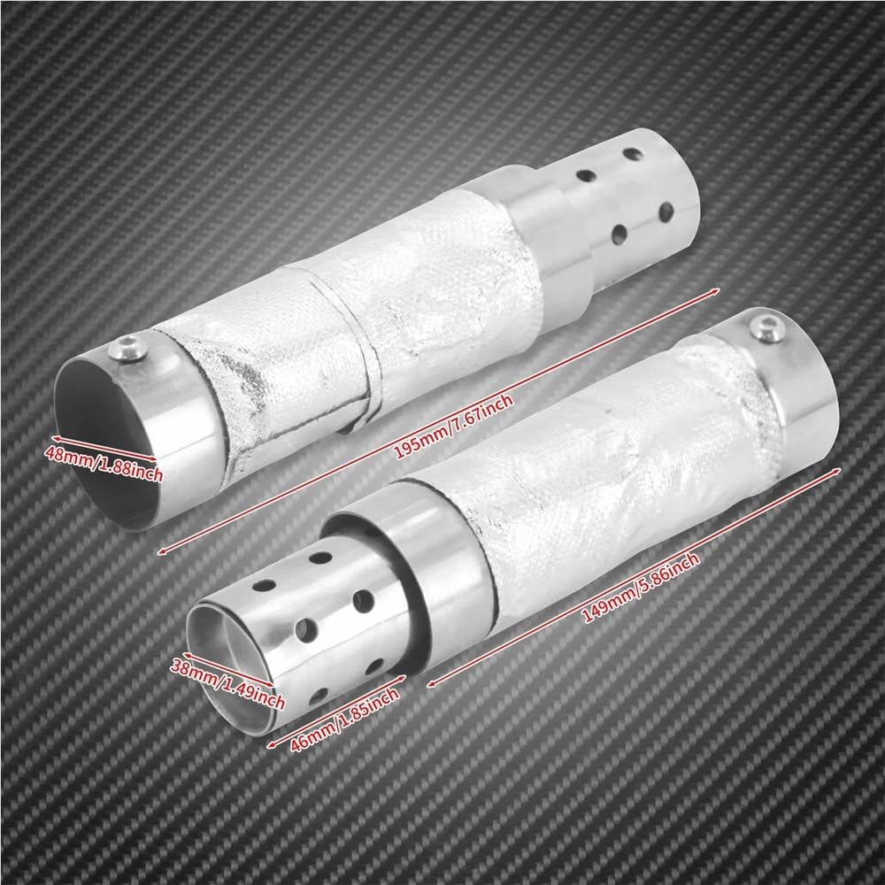 Tłumik wydechowy motocyklowy 38-48 mm Quiet Baffle uniwersalny