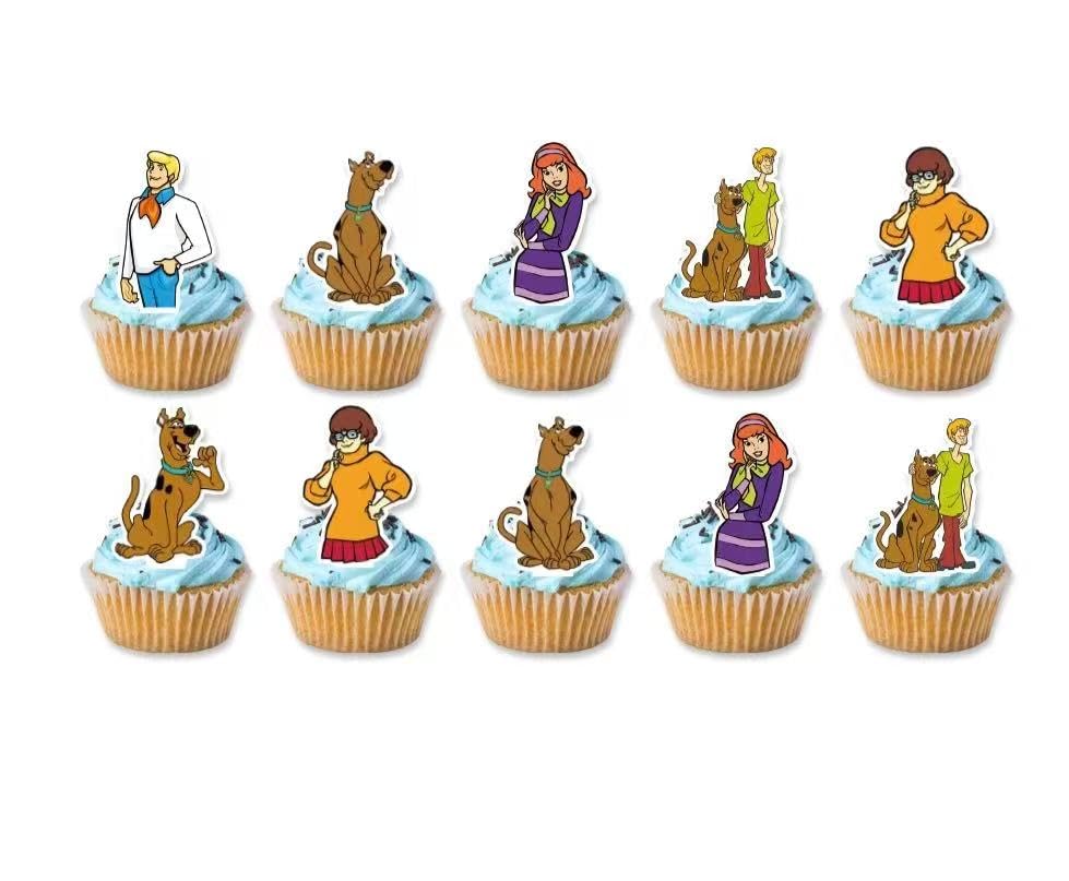 24pcs scoby Dogs Birthday Party Supplies Cake Toppers for Boys & Girls