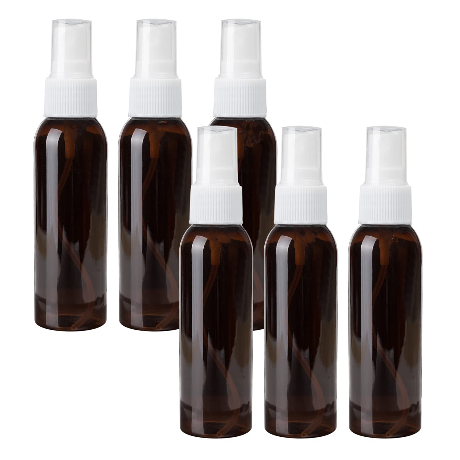 6PCS Spray Bottles Empty Refillable Containers with Caps, 2oz Fine Mist