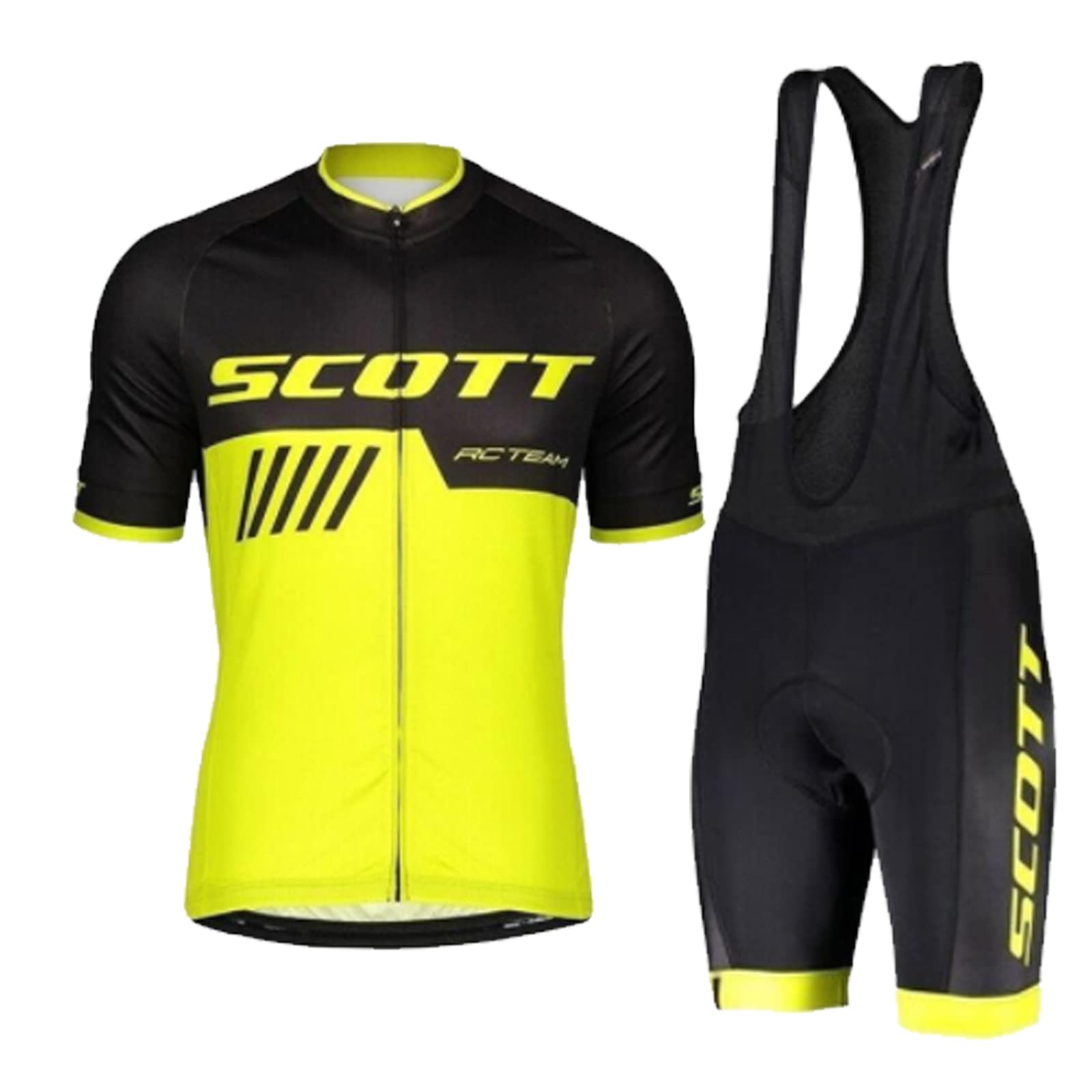 HOMTOL Abbigliamento Ciclismo Set Manica Corta Tuta Ciclismo Uomo Completo Ciclismo Estivo Per Bici Da MTB Con Pantaloncini Imbottiti in Gel Traspirante e Ad Asciugatura Rapida