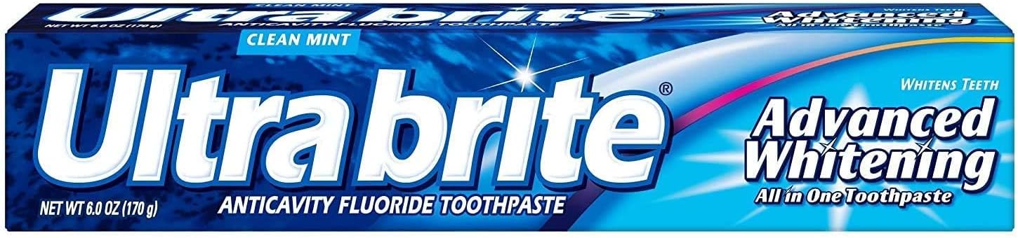 YOOZENA Ultra Brite Advanced Whitening Toothpaste Clean Mint 6 oz (Pack of 7)