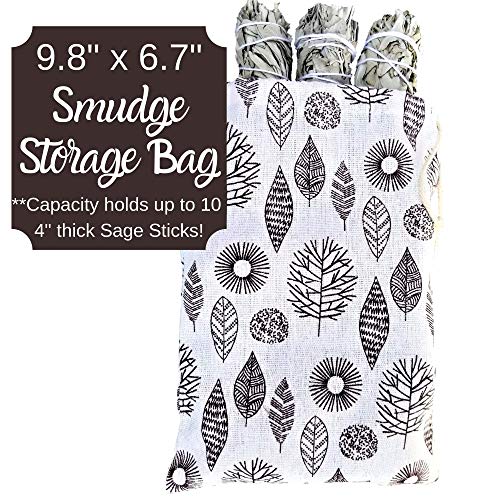 Smudging Kit - SAGE VARIETY 8 Gifts, Sage Incense Sticks Sampler Smudge Kit: Lavender, Blue Sage, Yerba Santa Mix, White & Black Sage, Cedar, Sweet Grass,Palo Santo, Healing Crystal: BONUS Storage Bag - Thumbnail 6