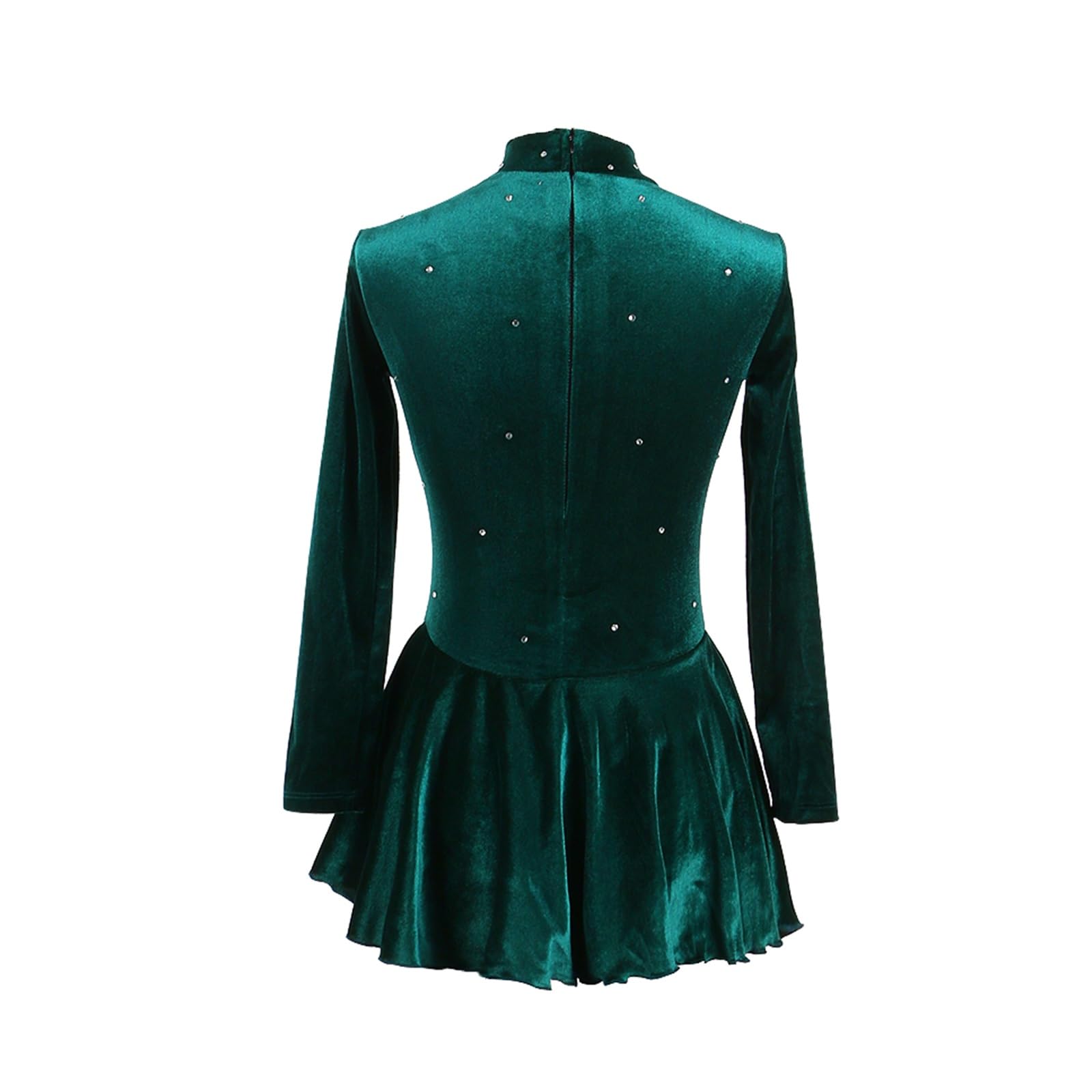 Kinder Mädchen Eiskunstlaufkleid Langarm Tanzkleid Mit Rock Trikot Wettkampf Performance Eislaufen Kleid