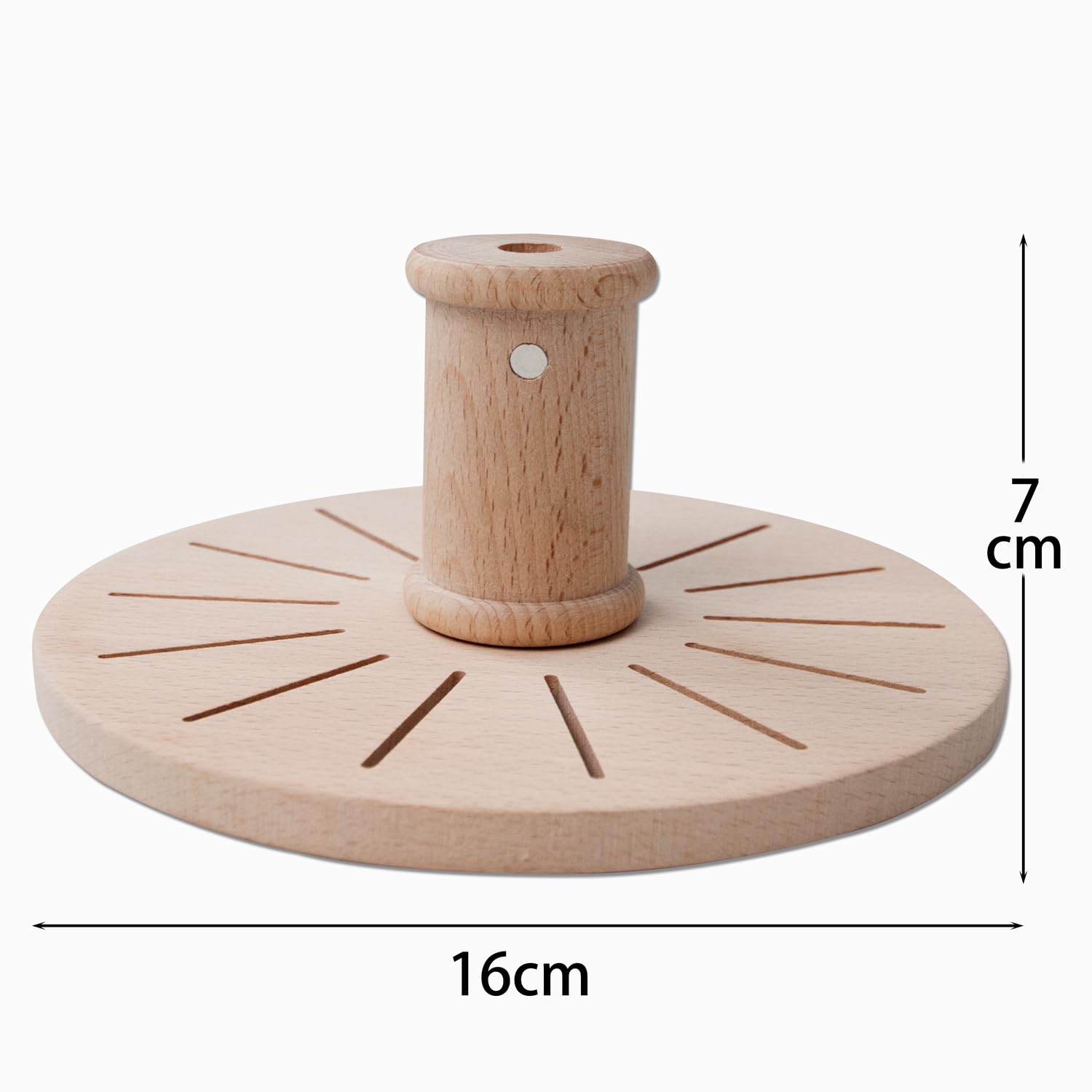 Lampstop Bobbin Rack for Embroidery Floss Beech Wood Floss Organizer (Round)