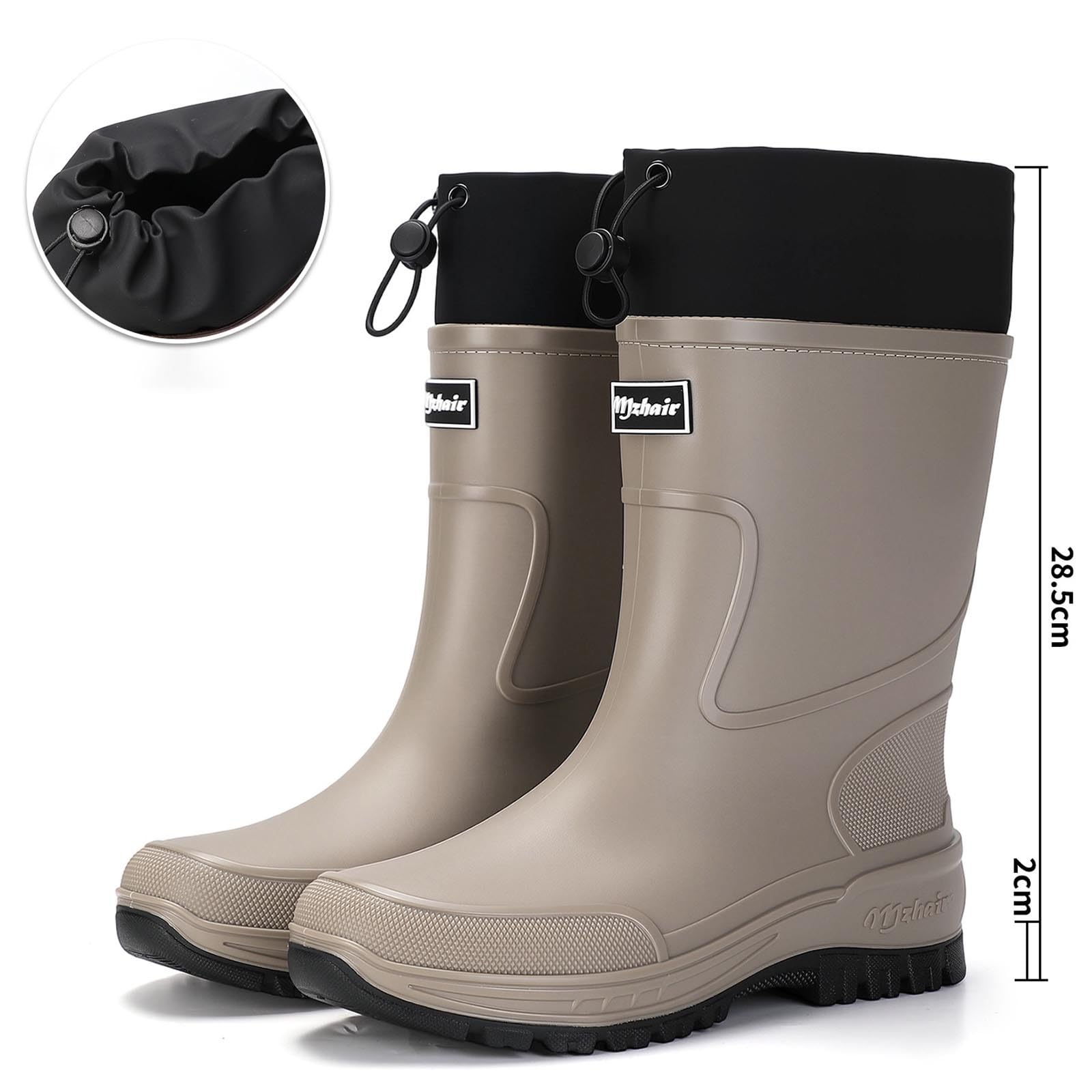 Gummistiefel Winter Erwachsene Stiefeletten Wasserdicht Herren Freizeit Regenstiefel Damen Arbeit Gartenschuhe Leicht Gummischuhe Garten