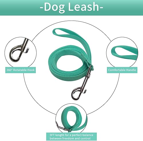 Miniatura 3 de NESTROAD Arnés para perro Step-in para cachorro, arnés acolchado suave reflectante con correa para perro, arnés chaleco de malla transpirable para