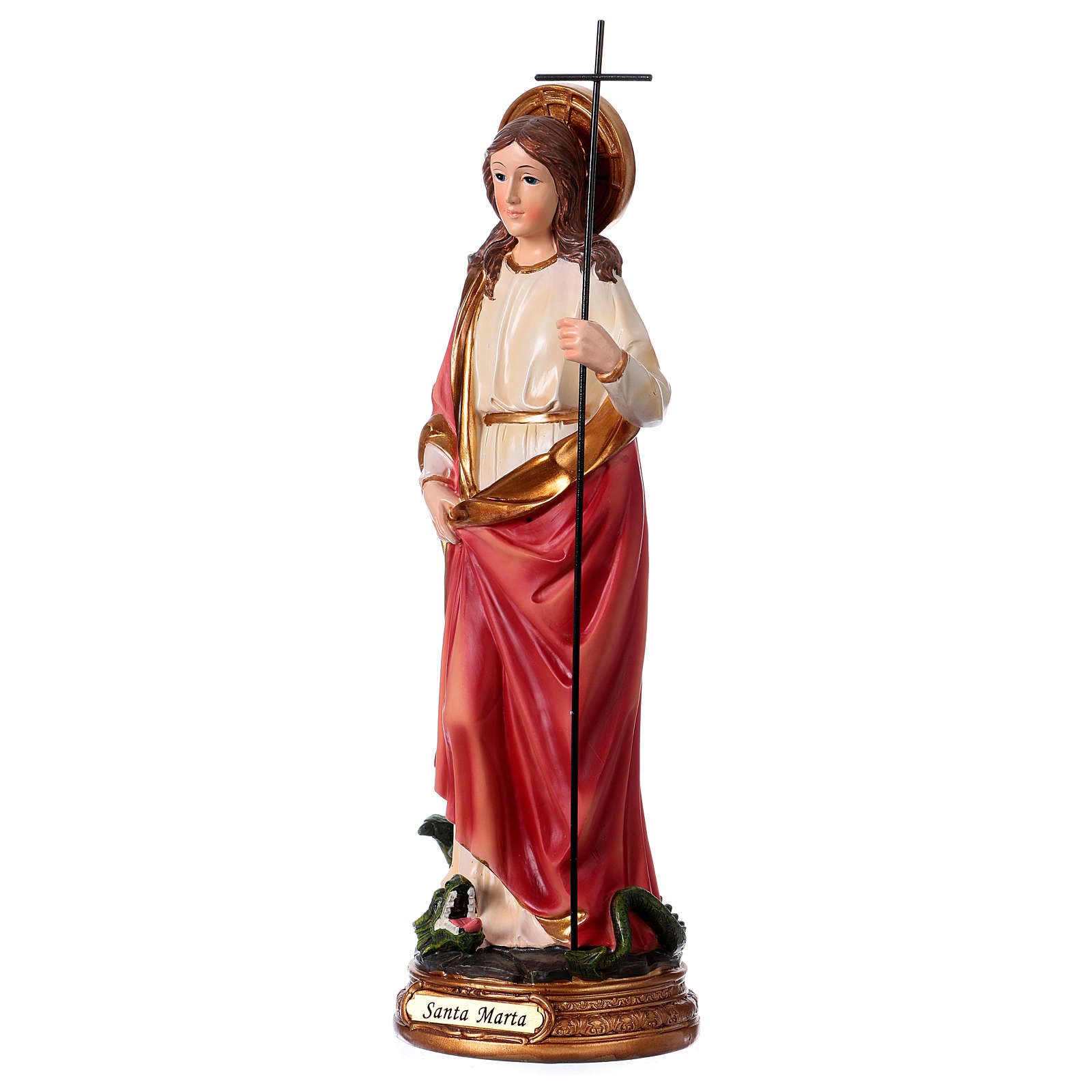 Holyart Imágenes de Resina y PVC: Santa Marta Estatua 30 cm Resina