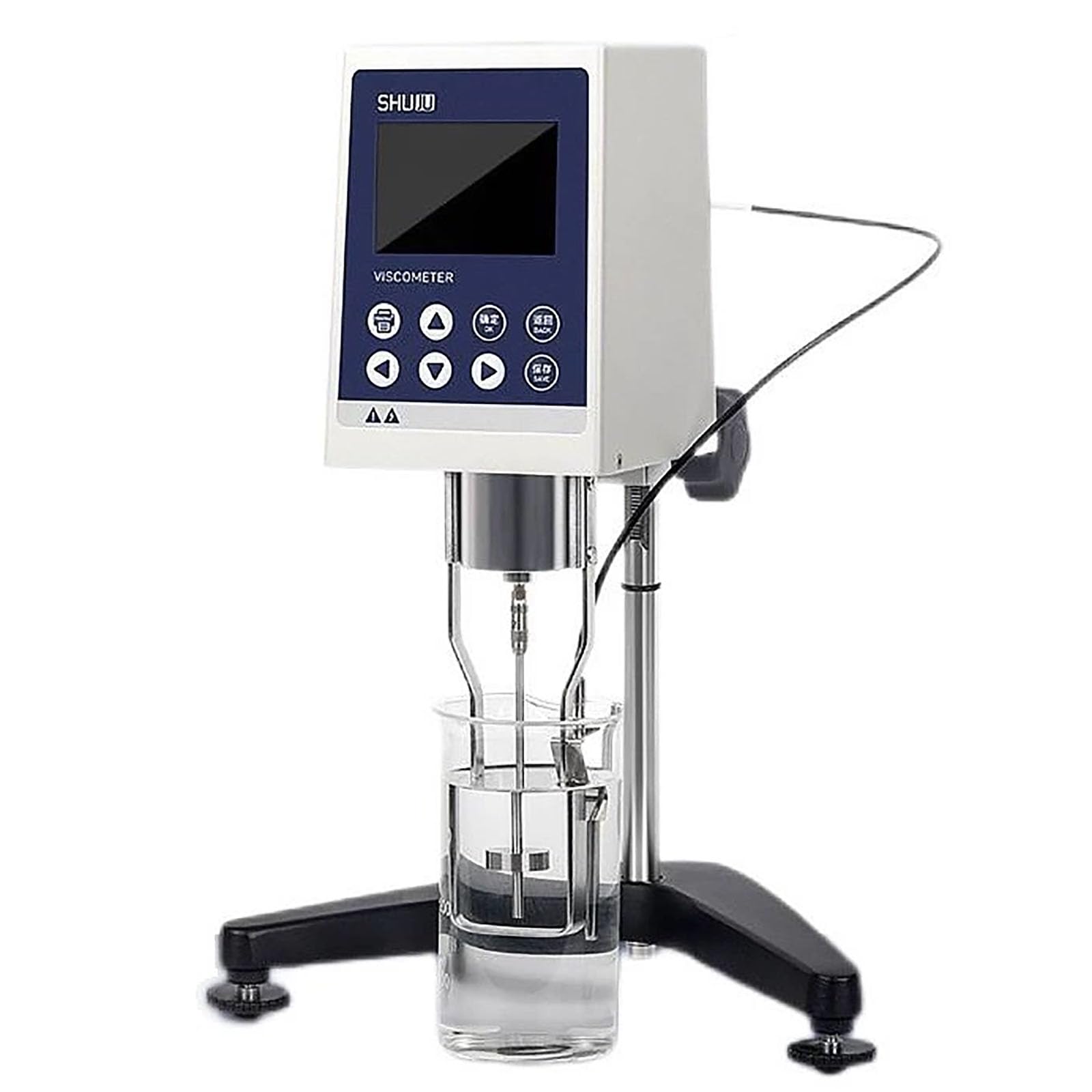 FXNFXLA Digital Rotary Viscometer, Lab Fluidimeter Rotational Viscosity Meter with LCD Display, Viscosity Tester, 3 Modes of Measurement, for Paints, Coatings, Adhesives