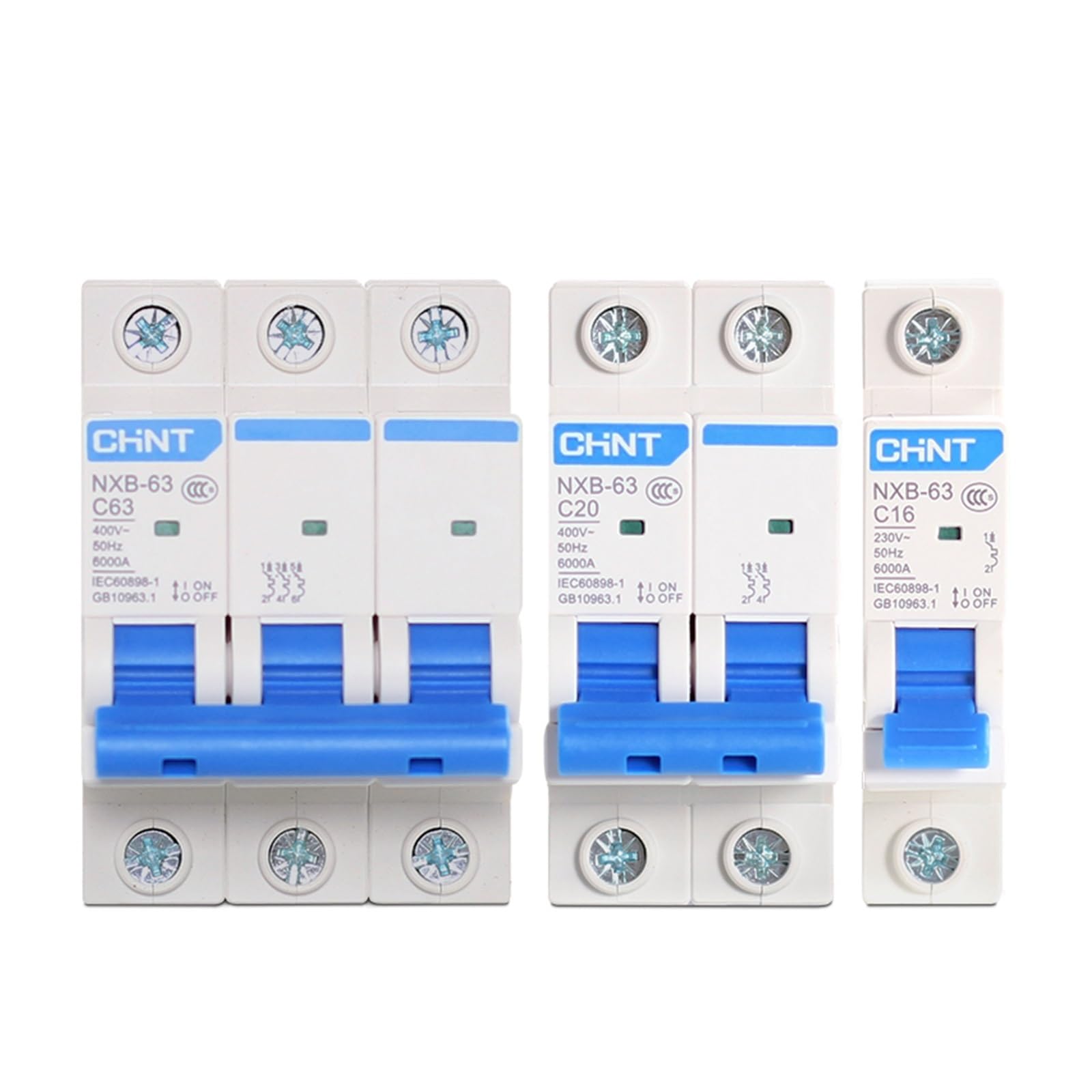 DZ47 NXB-63 D mini disjoncteur domestique tripolaire et tétrapolaire pour circuit inductif
