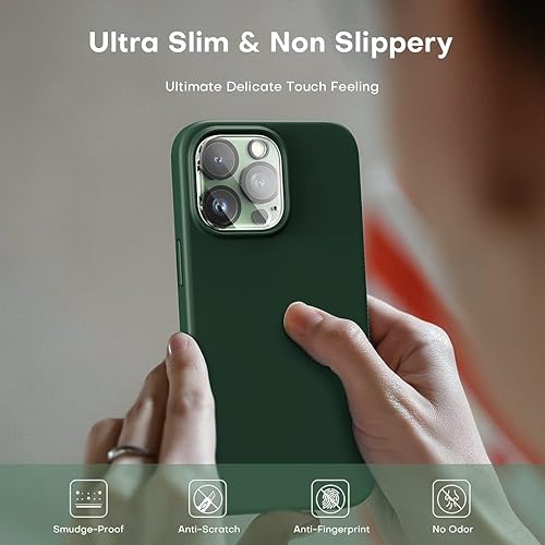 Vista 284 de TOCOL - Funda 5 en 1 para iPhone 11, con 2 protectores de pantalla + 2 protectores de lente de cámara, funda delgada de silicona líquida a prueba