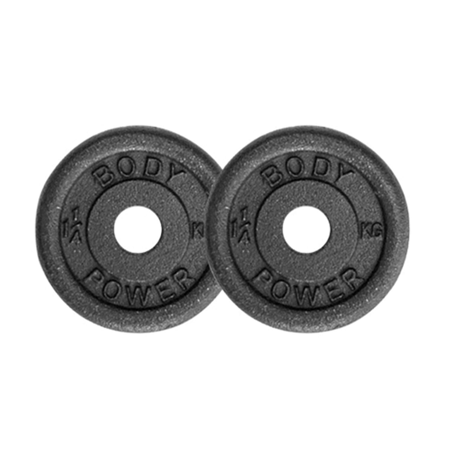 BODYPOWER 1.25Kg Cast Iron Standard Weight Plates (x2)