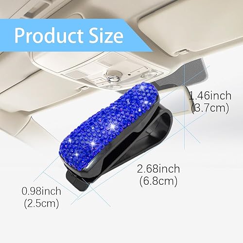 Miniatura 2 de Zufoty 2 soportes para lentes para visera solar de automóvil, soporte para lentes de sol para automóvil, soporte para lentes de sol automático,