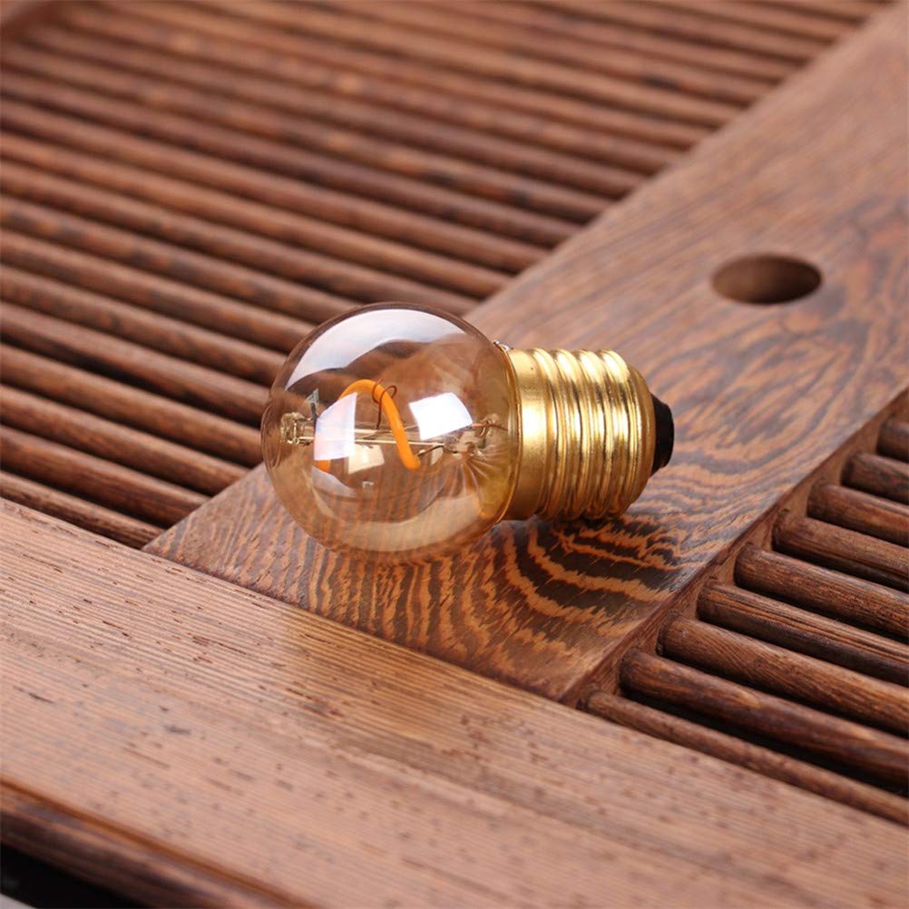Lampadina LED G40 mini globo lampada 1W / 2200K Edison Vintage Luce spirale filamento E27 / 220V LED String illuminazione regolabile, Per la casa lampadina dimmerabile,10pcs