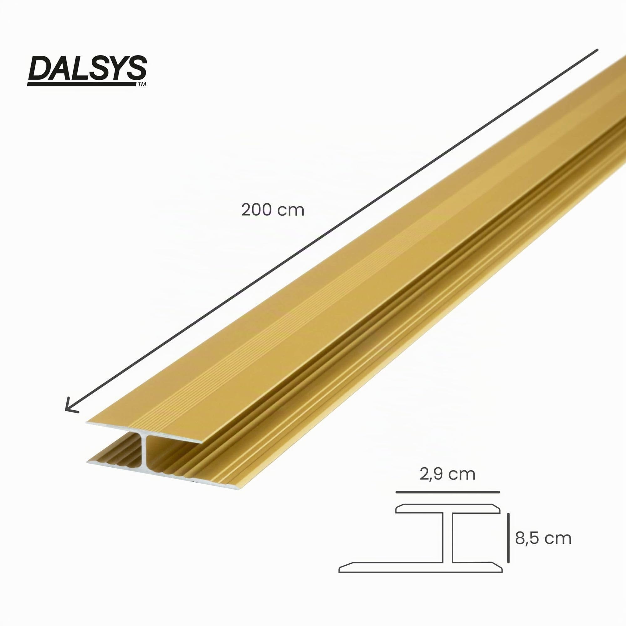 Profilo transizione, collegamento 200cm x 29mm Oro alluminio