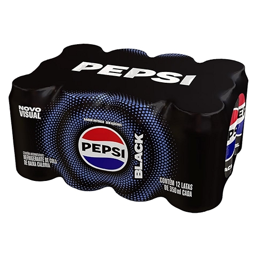 Refrigerante Pepsi Zero BLACK, Lata 350Ml Pack (12 Unidades) Refrigerante Pepsi Zero BLACK, Lata 350Ml Pack (12 Unidades)