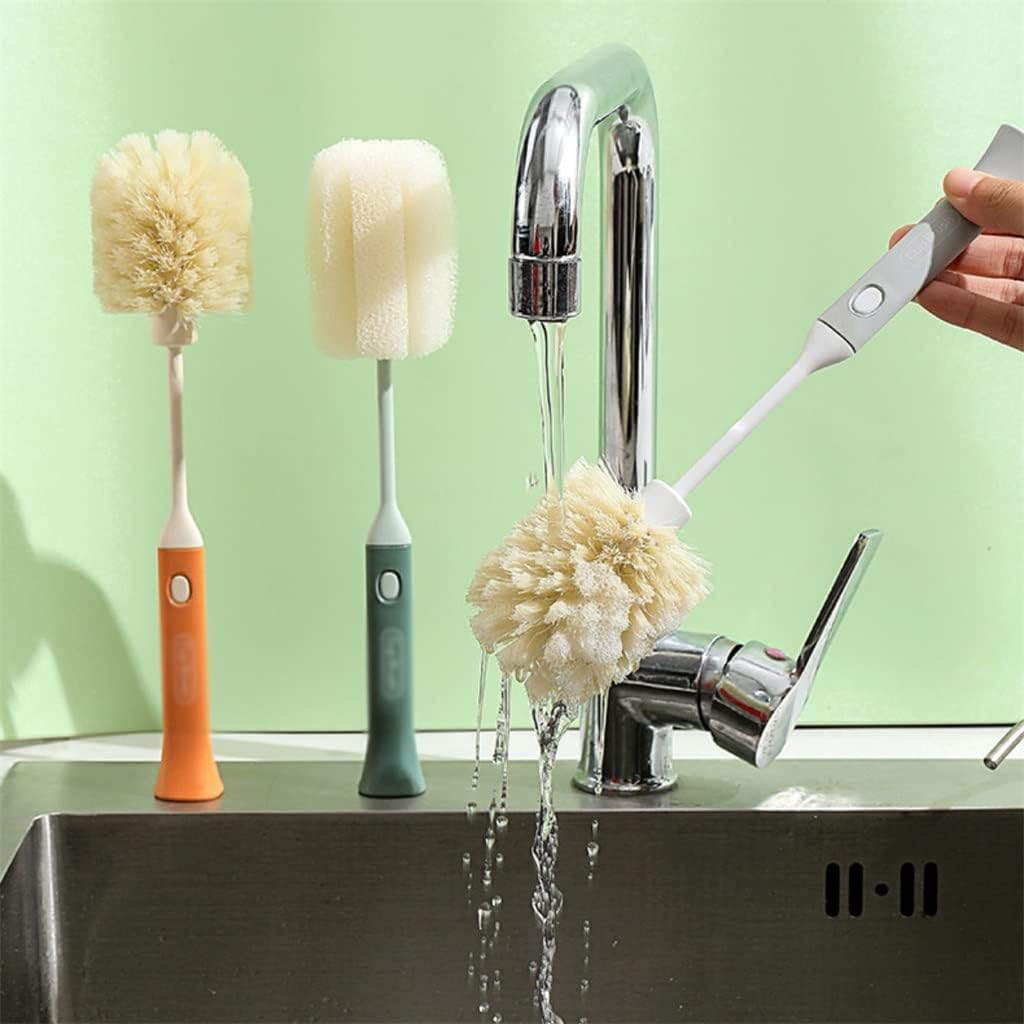 Cup Brush Household Long Handle Tea Cup Water Washer Kitchen lid Milk Bottle Cleaning Insulation Sponge