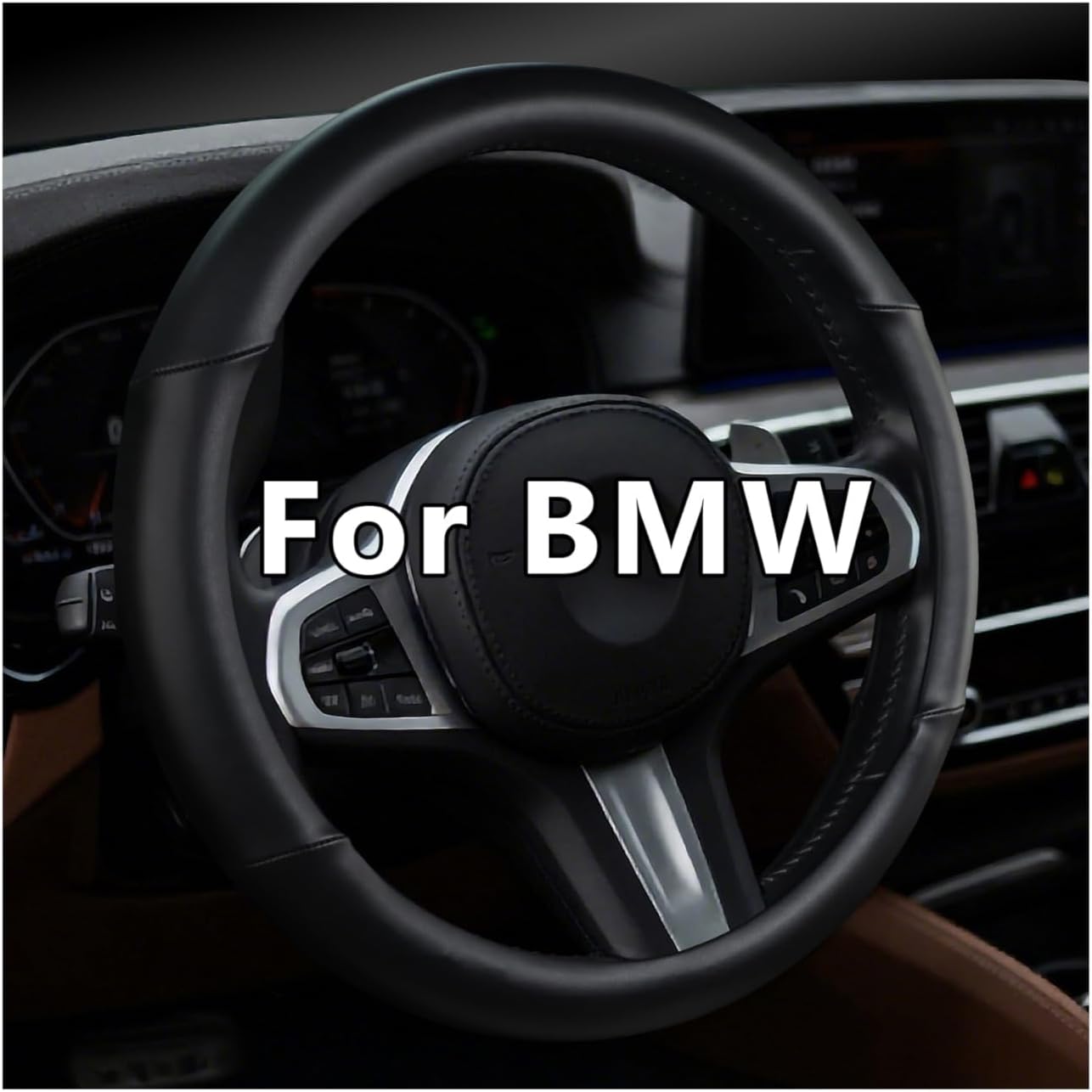 Steering Wheel Cover for BMW X1 X2 X3 X4 X5 X6 X7 XM 535i 530i 540i 320i 330i 335i 325i 330e M340i M2 M3 M4 M5 M6 228i 230i 430i 740i 750i 760i i3 i4 i5 Z4