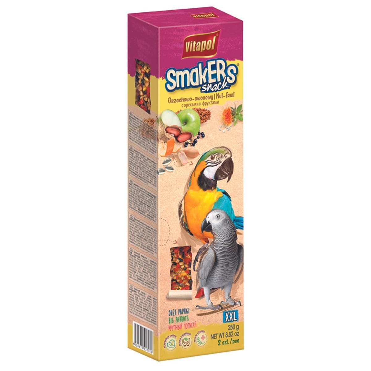 Vitapol Nut and Fruit Smakers XXL for Big Parrots 250-gm (B00CMPX3EG) Amazon Price History, Amazon Price Tracker