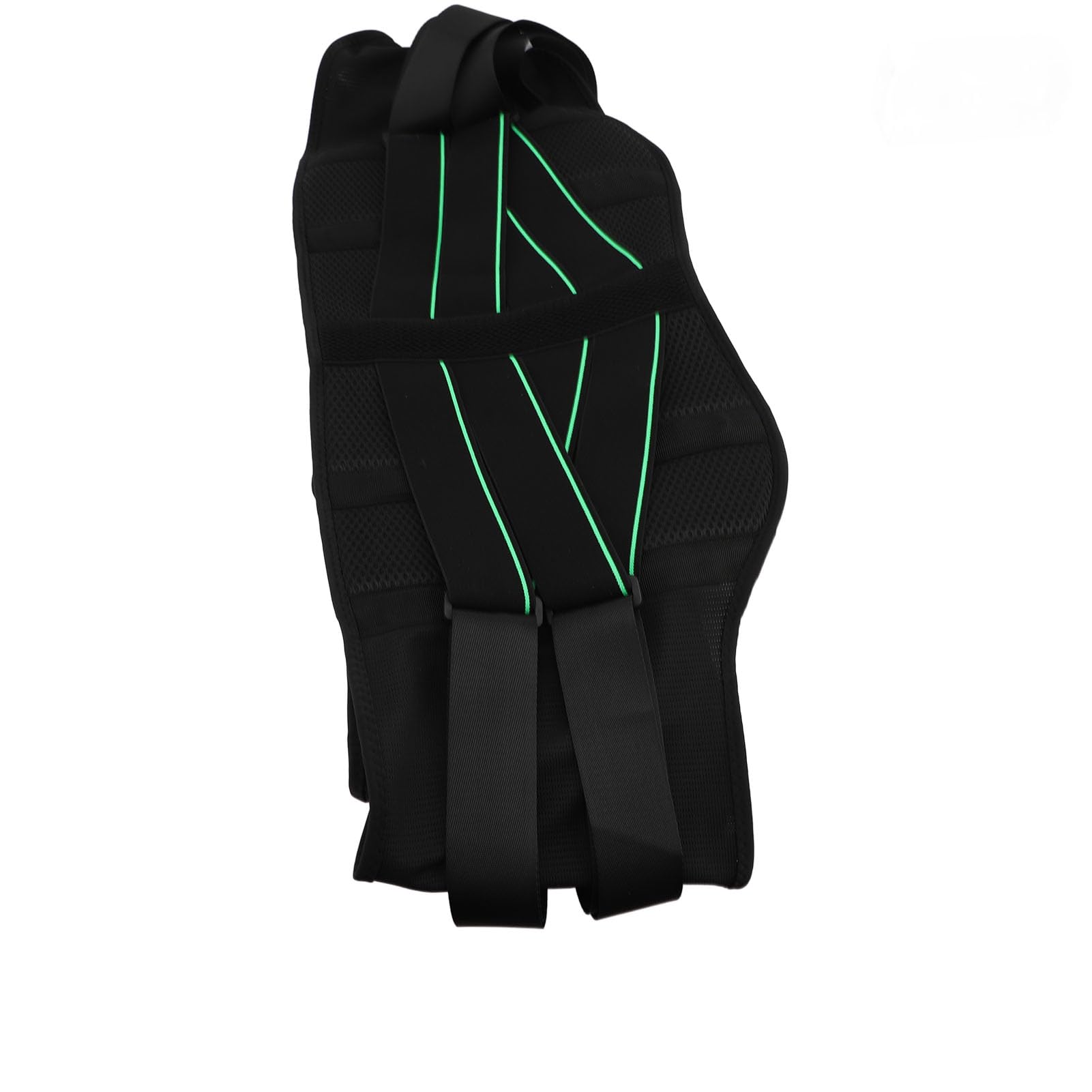 Lower Back Support Belt Compression Lumbar Support Belt for Basketball Players (Green Stripe)