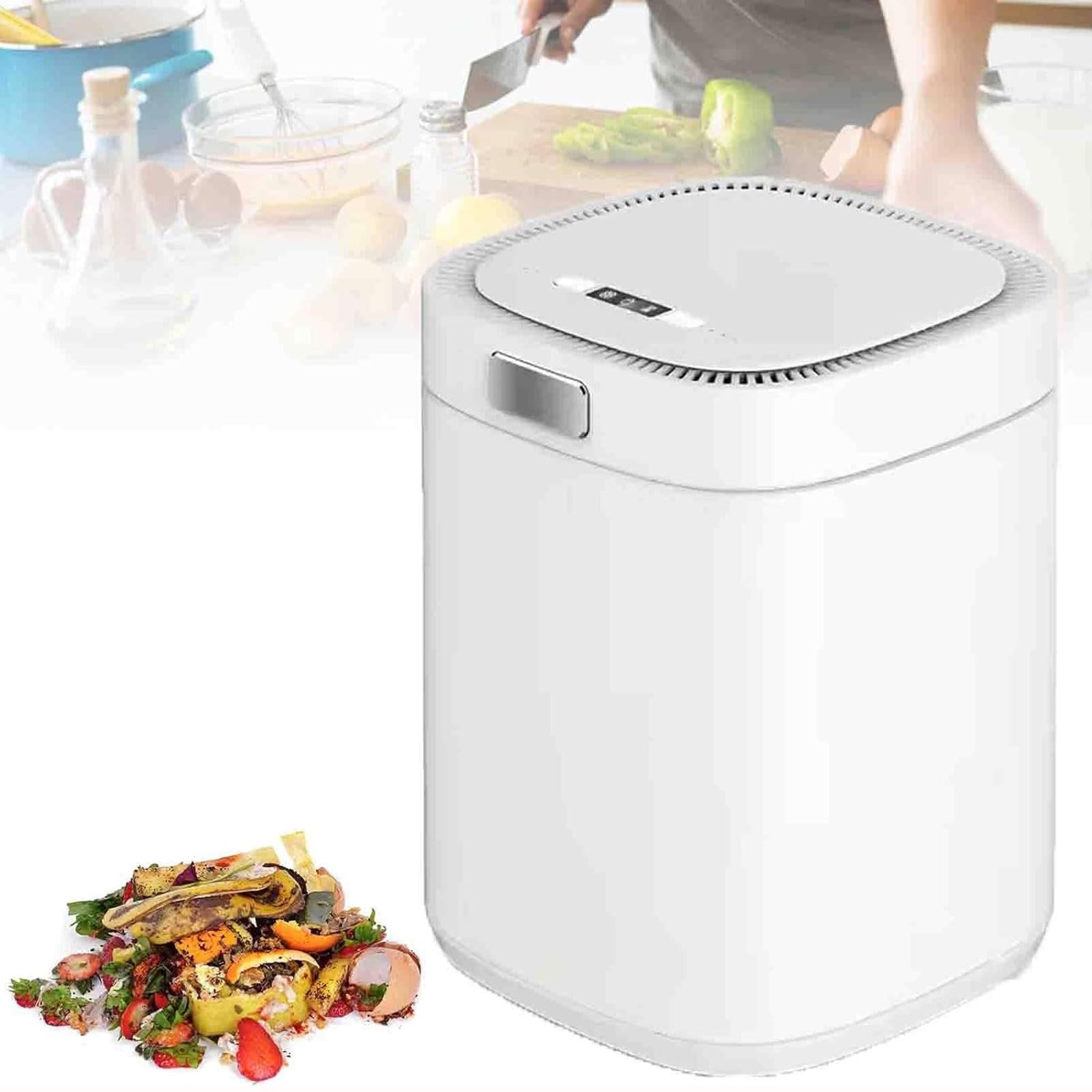Cubo de compostaje eléctrico, compostador de cocina de 2,5 L con filtro de carbón activado, reciclador automático de residuos de alimentos para compostaje doméstico
