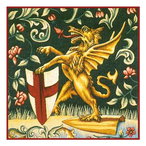 Orenco Originals Heraldry Griffin by William Morris Counted Cross Stitch Pattern