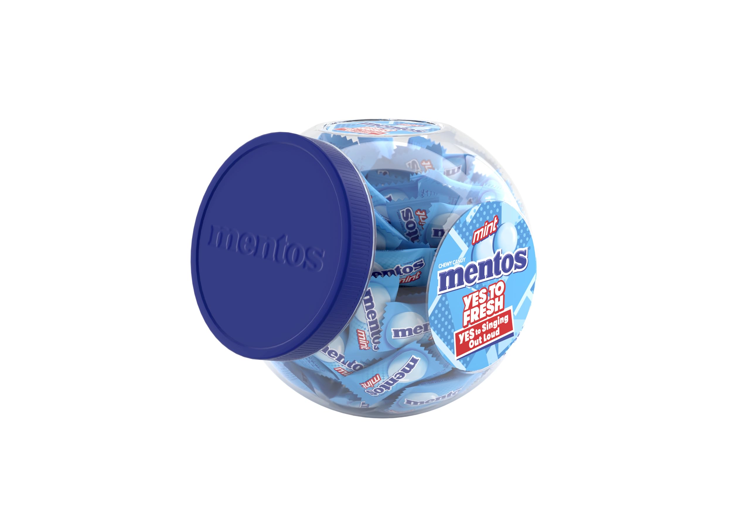 MENTOSMint Flavour Chewy Candy Wrapped In Jar, 200 Pieces