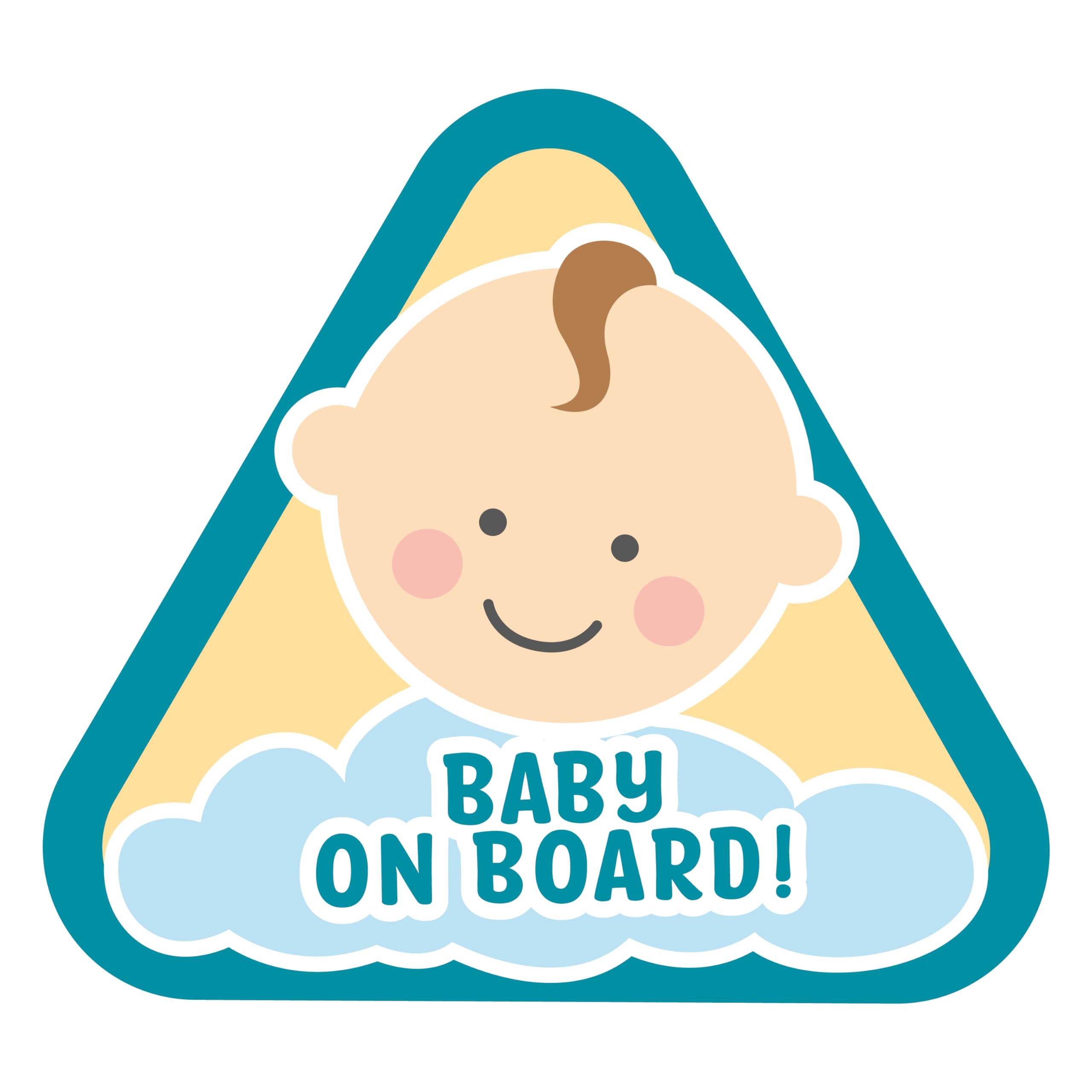 K007 Baby on Board Sticker Baby Car Sticker Vinyl Baby on Board Girl Boy Girl (V2 Boy, Blue), V2 Junge - Image 2