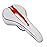 GORIX Bike Saddle Seat Comfortable Cushion with Rail Mountain Road Bicycle for Men and Women (GX-C19) (WhiteRed)