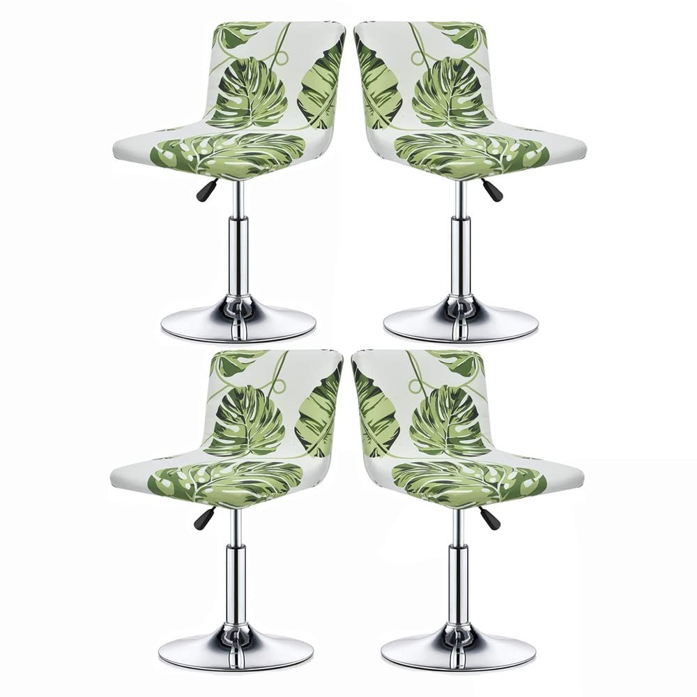 SDNAM Bar Stool Covers Barstool Chair Slipcovers Covers 2/4 Pack Stretch Slipcover Pattern for Short Swivel Dining Chair-Counter Height Side Chairs (Color : #8, Size : 4PCS)