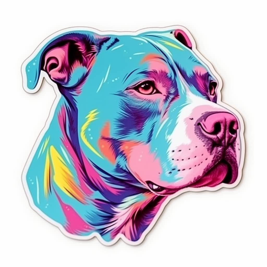 American Staffordshire Terrier calcomanía duradera que no se despega del coche