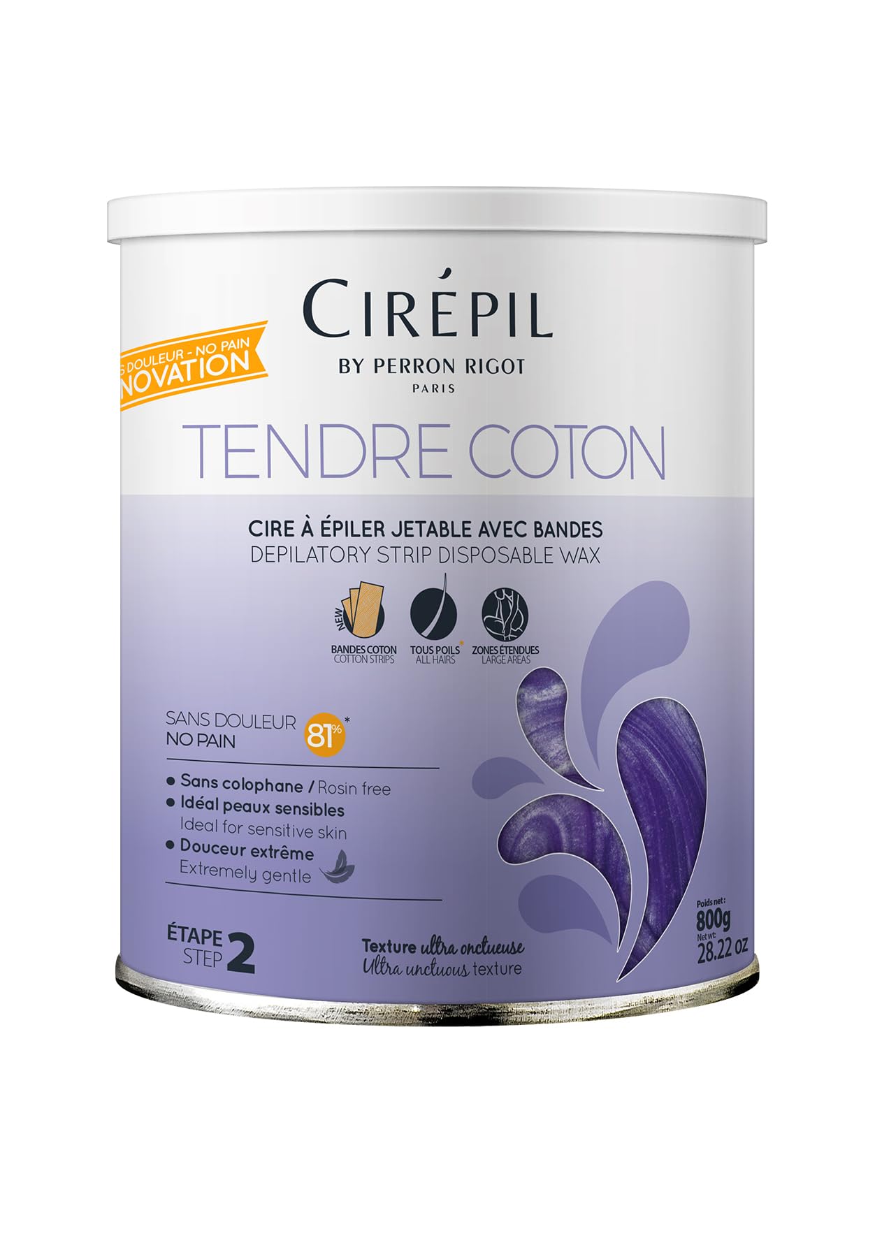 Wachs Haarentfernung cirépil Spannen Baumwolle 800 g Veranda rigot